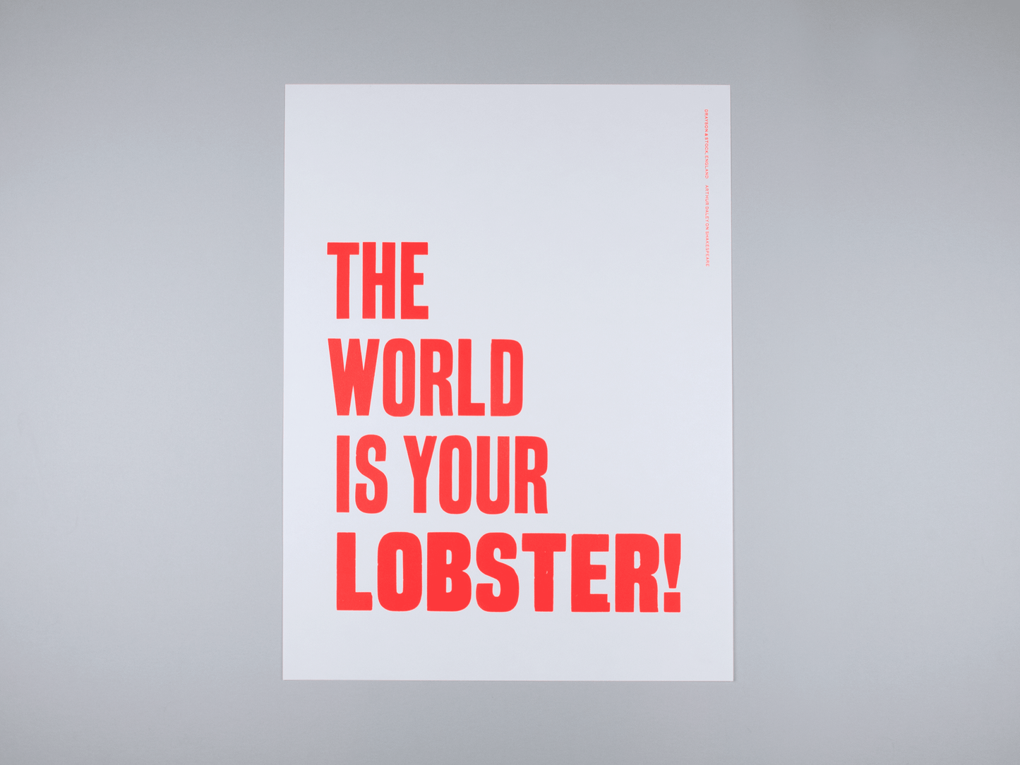 ‘The World Is Your Lobster!’